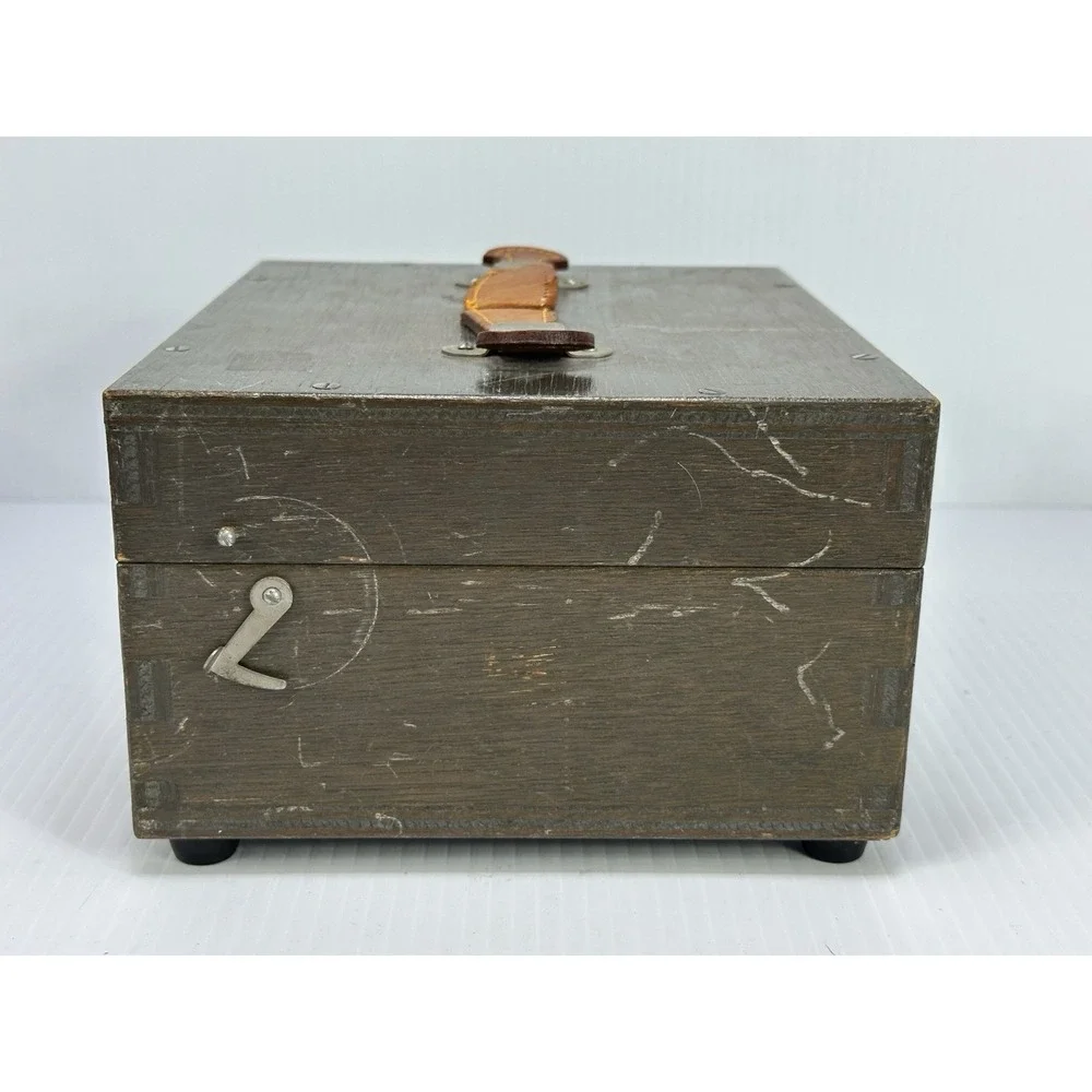 Vintage Wood‎ Wooden Microscope Accessories Box Carrying Case